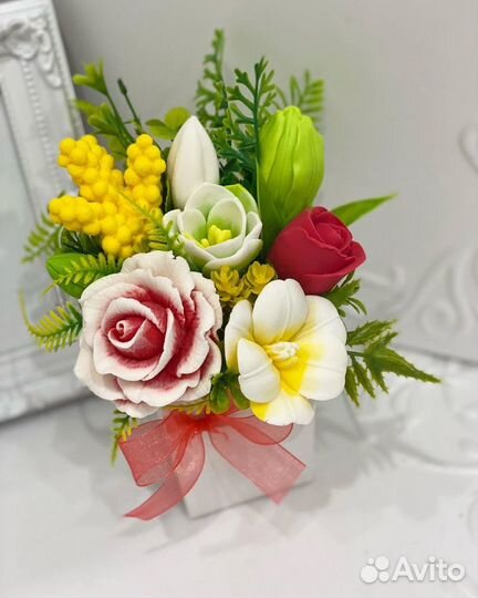 Букет, цветы из мыла