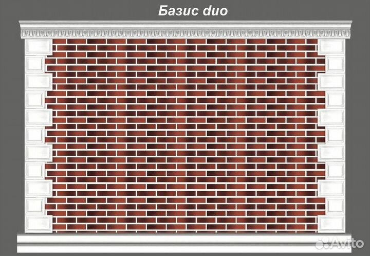 Гибкий кирпич на сетке / амк