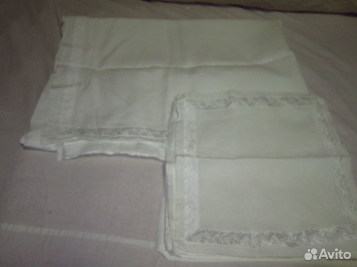 Скатерть из льна и салфетки