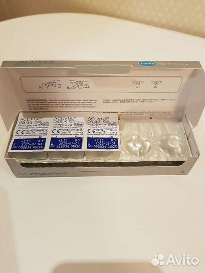 Линзы контактные acuvue oasys 1 day, 8,5 +2,25