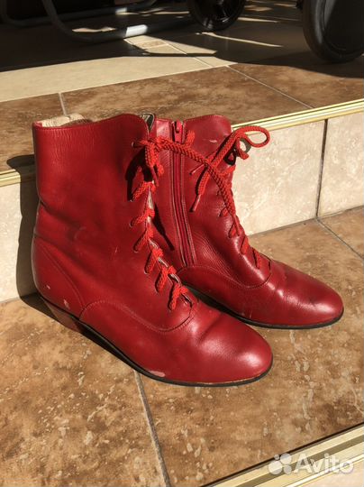 Обувь сапоги кожаные для танца Кан-Кан