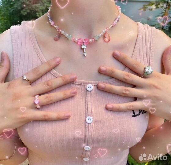 Чокер ожерелье бижутерия ручная работа