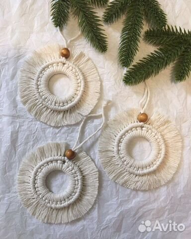 Новогодняя снежинка макраме