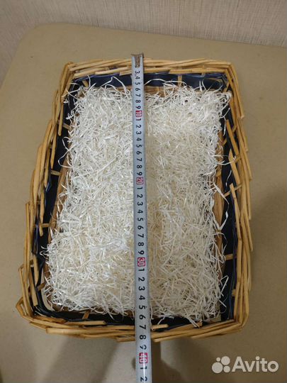 Корзина плетеная прямоугольная для подарков