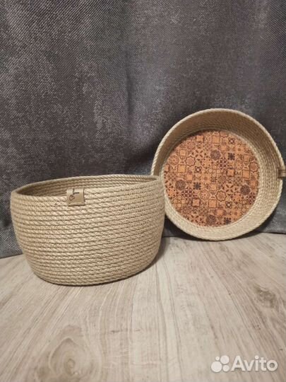 Корзинка из джута
