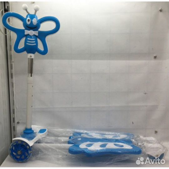 Самокат Бабочка Синий