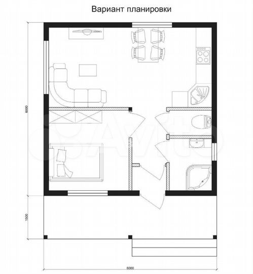 Дом 40 м² на участке 7,3 сот.