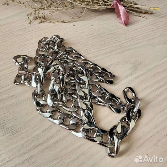 Цепь металлическая никель 67 см