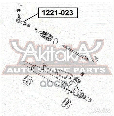 Наконечник рулевой 1221023 asva