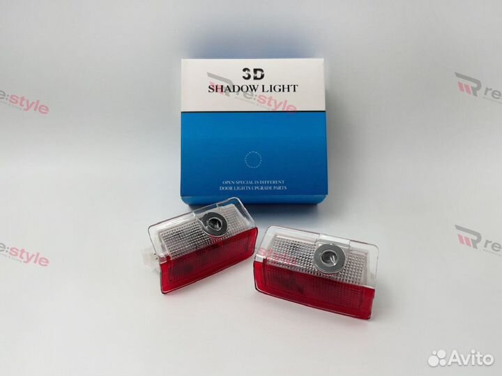 Проекция логотипа Mercedes-Benz на двери AMG R2336