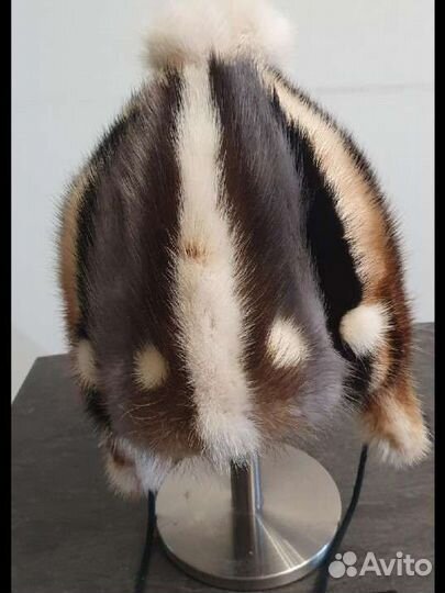 Шапка для девочки норковая