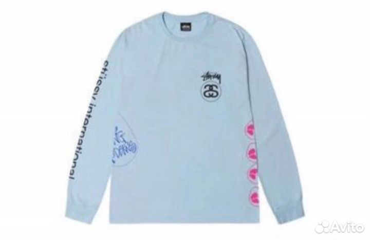 Лонгслив stussy SS23 Test Strike Pigment Dyed Ls