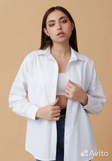Рубашка школьная белая новая