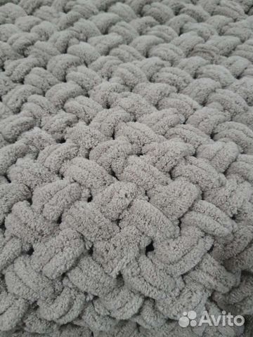 Плед детский вязаный ручная работа ализе пуффи