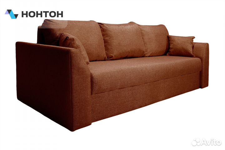 Диван еврокнижка Белфест коричневый