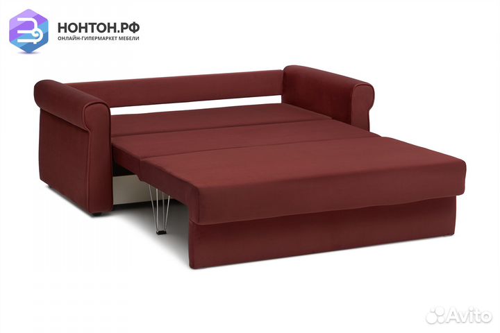 Диван еврокнижка Лира бордовый