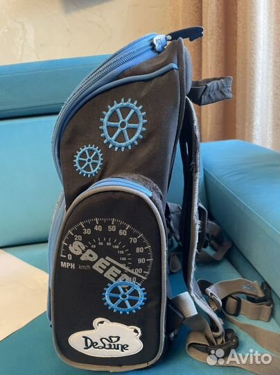 Рюкзак школьный delune синий