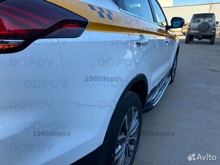 Интегрированные Пороги на Geely Atlas PRO 2021-н.в