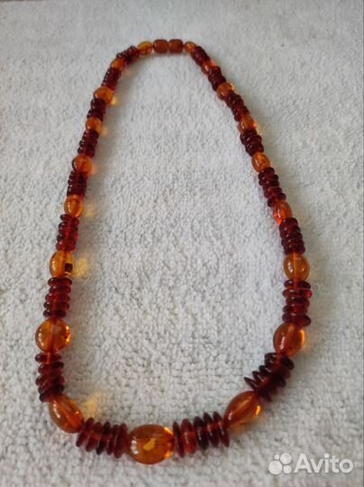 Бусы янтарь