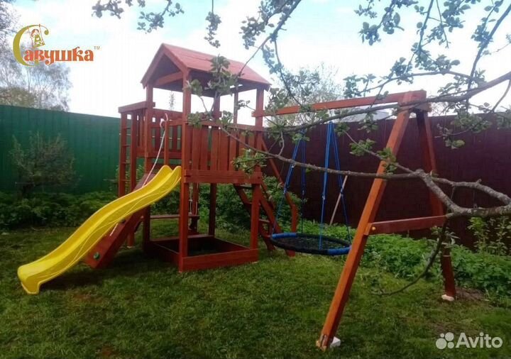 Уличная площадка Савушка Мастер 3 (Махагон)