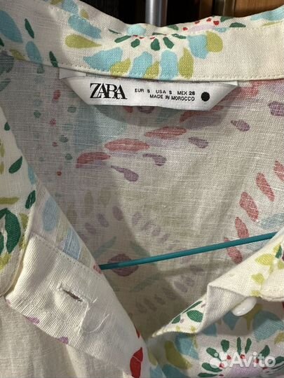 Рубашка Zara S лен Продана