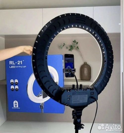 Кольцевая лампа + усиленный штатив 210 см гарантия