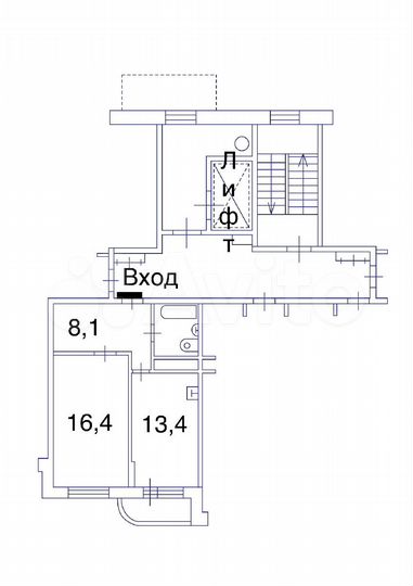 1-к. квартира, 41,9 м², 9/9 эт.