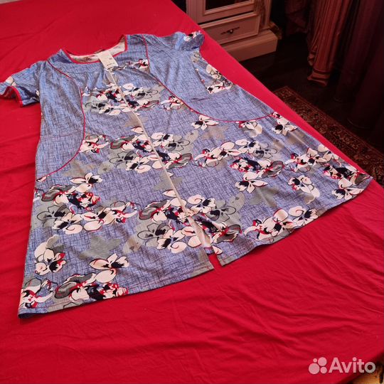 Халат женский новый трикотажн 58-60 р корот рук