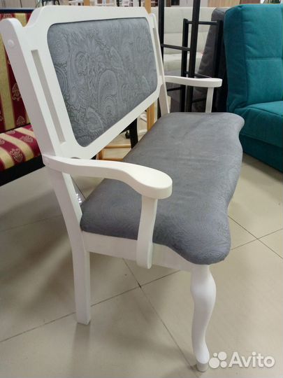 Скамья Марианна с локтями белый