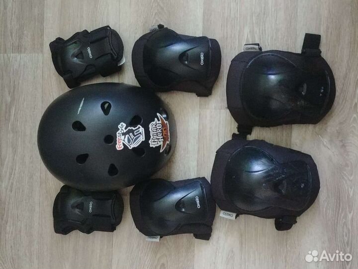 Шлем и защита oxelo для роликов и самоката