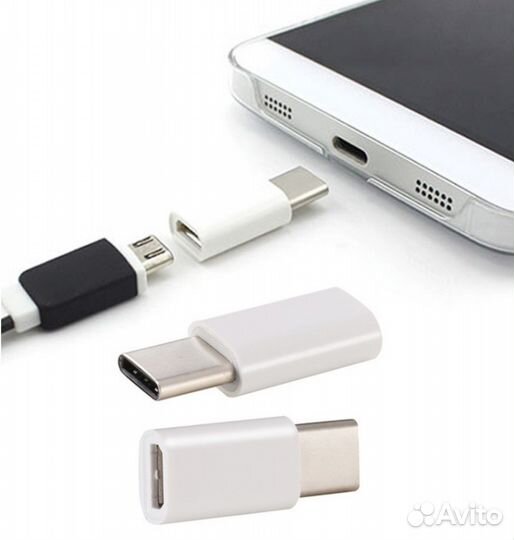 Переходник Micro USB to USB 3.1 Type-C Черный