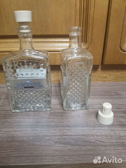 Графин, бутылки стеклянные и керамич для дизайна