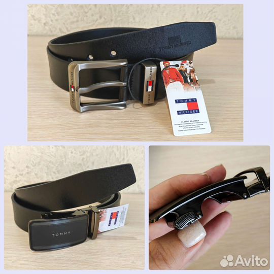 Мужской кожаный ремень Tommy Hilfiger