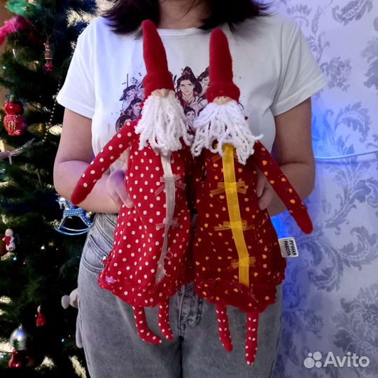 Игрушка кукла новогодний гном