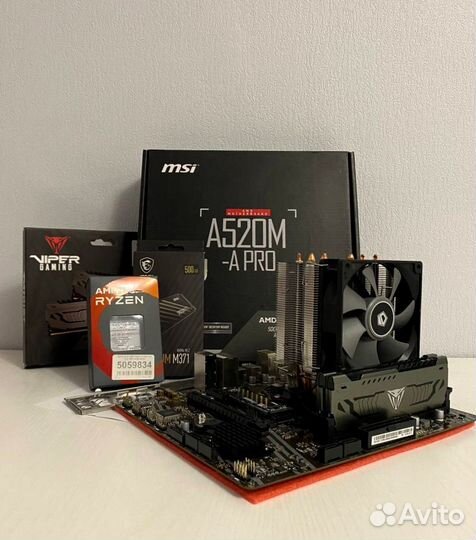 Комплект Ryzen 5 3600 + Msi A520M-A + 32GB + SSD