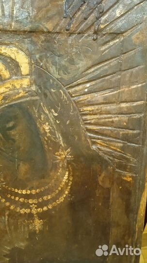Большая, старая икона Богородицы 47/37
