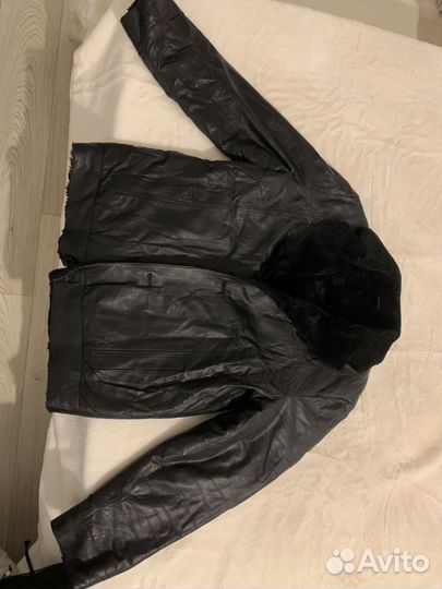 Кожанная куртка натуральная мужская 48 50 размер