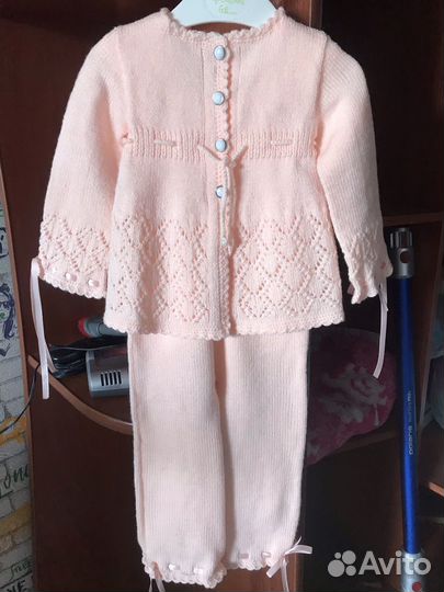 Вязаный костюм детский 68