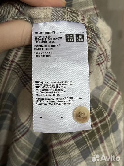 Платье-рубашка теплое uniqlo XS