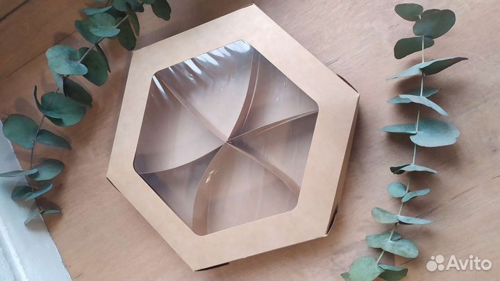 Крафтовая коробка/Шестигранник