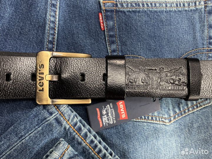 Кожаный ремень Levi's Black Gold