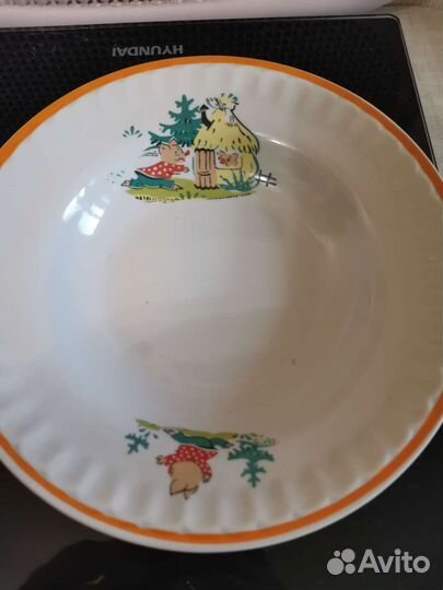 Тарелка, с детским рисунком СССР. Дулево