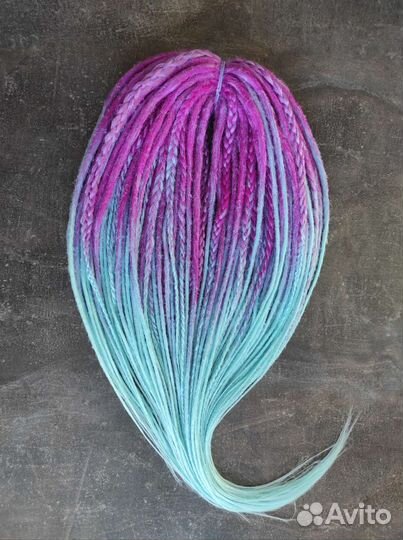 Микс де дреды+ де фактурные косы