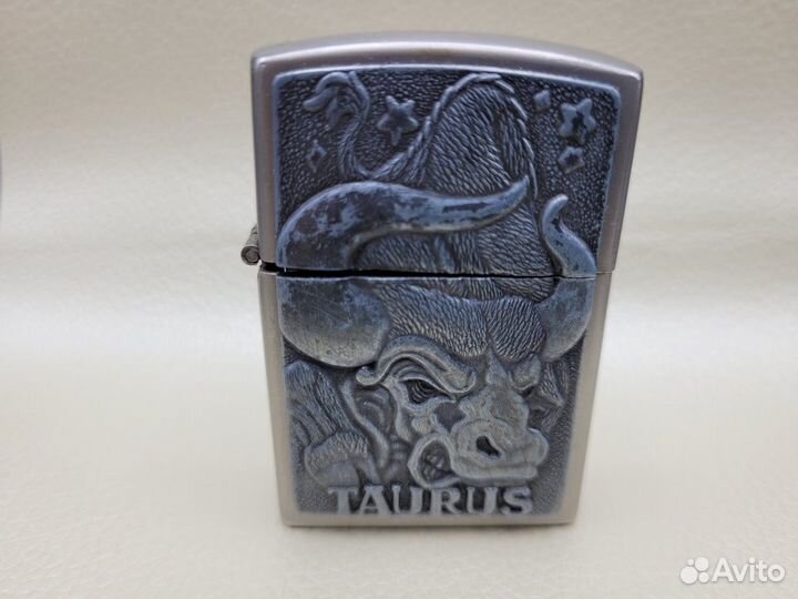 Зажигалка бензиновая Телец + чехол Zippo USA США