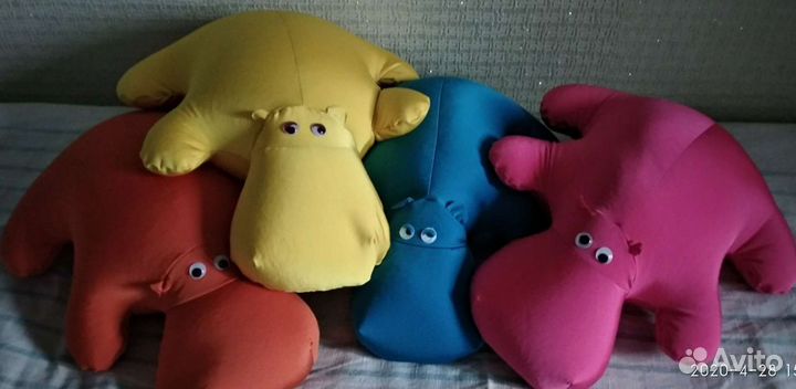 Подушка антистресс Бегемот