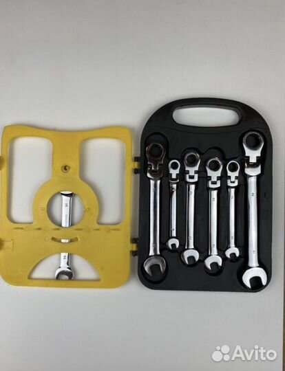 Ключи накидные с трещоткой и шарнирной головкой