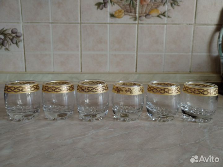 Стопки 6 шт., стекло. Новые