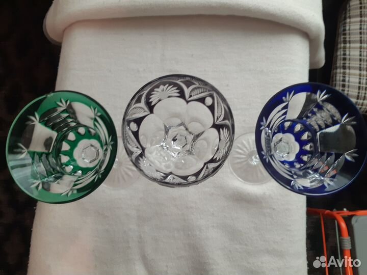 Бокалы цветной хрусталь