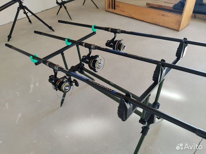 Карповый набор на 3 уд с род подом и сигналками