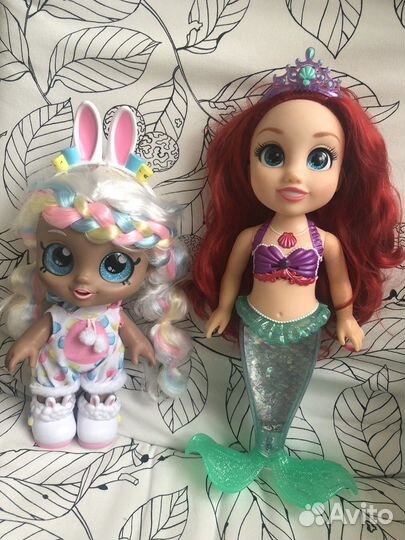 Кукла русалочка Ариэль и кукла kindi kids зайчик